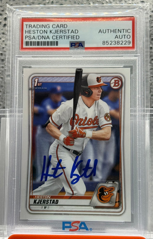 2020 1st Bowman Heston Kjerstad Auto PSA/DNA Rookie Baltimore Orioles