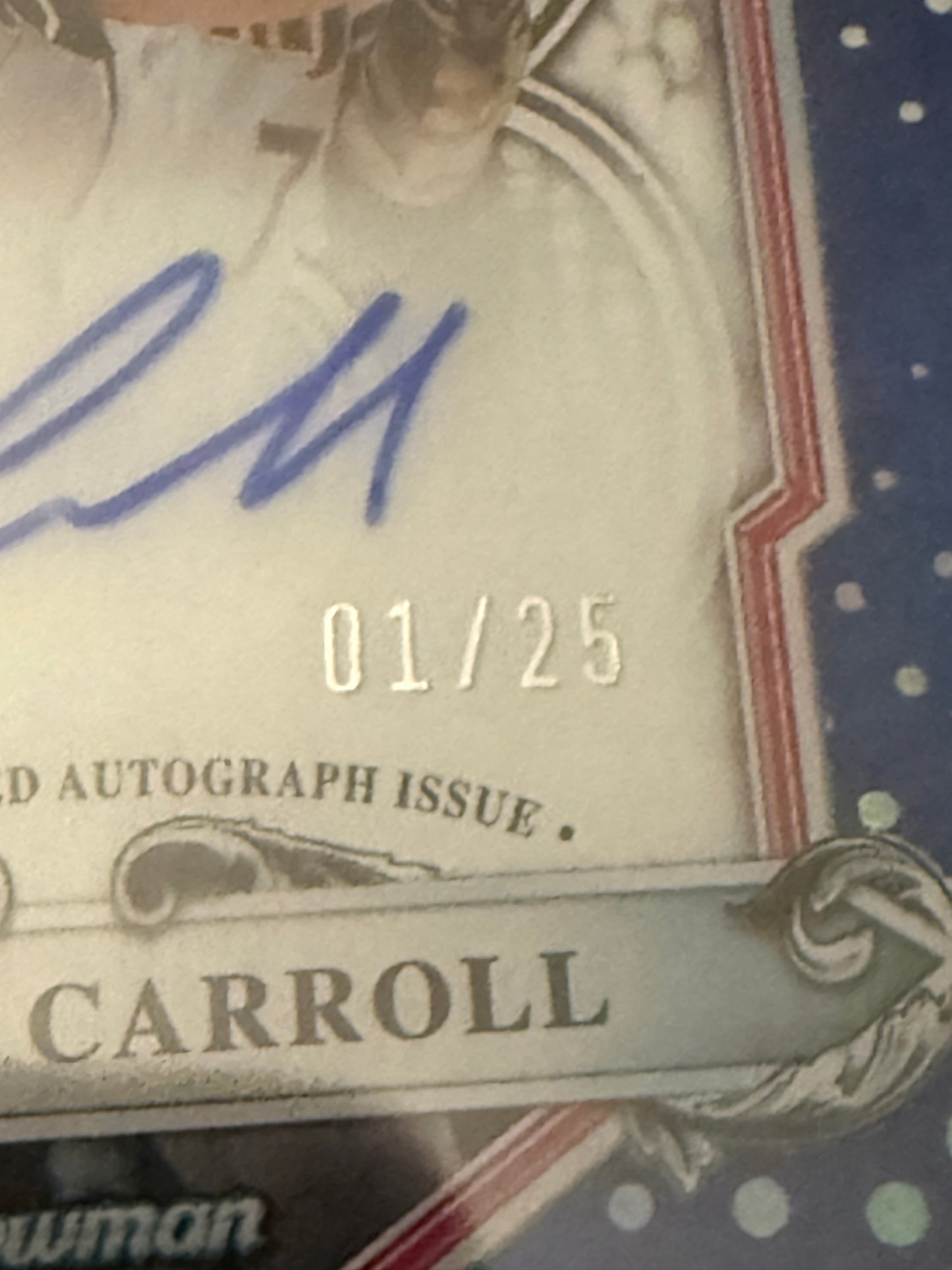 CORBIN CARROLL 2024 Bowman STERLING Tek BLUE REFRACTOR Auto /25 Psa 9 Arizona