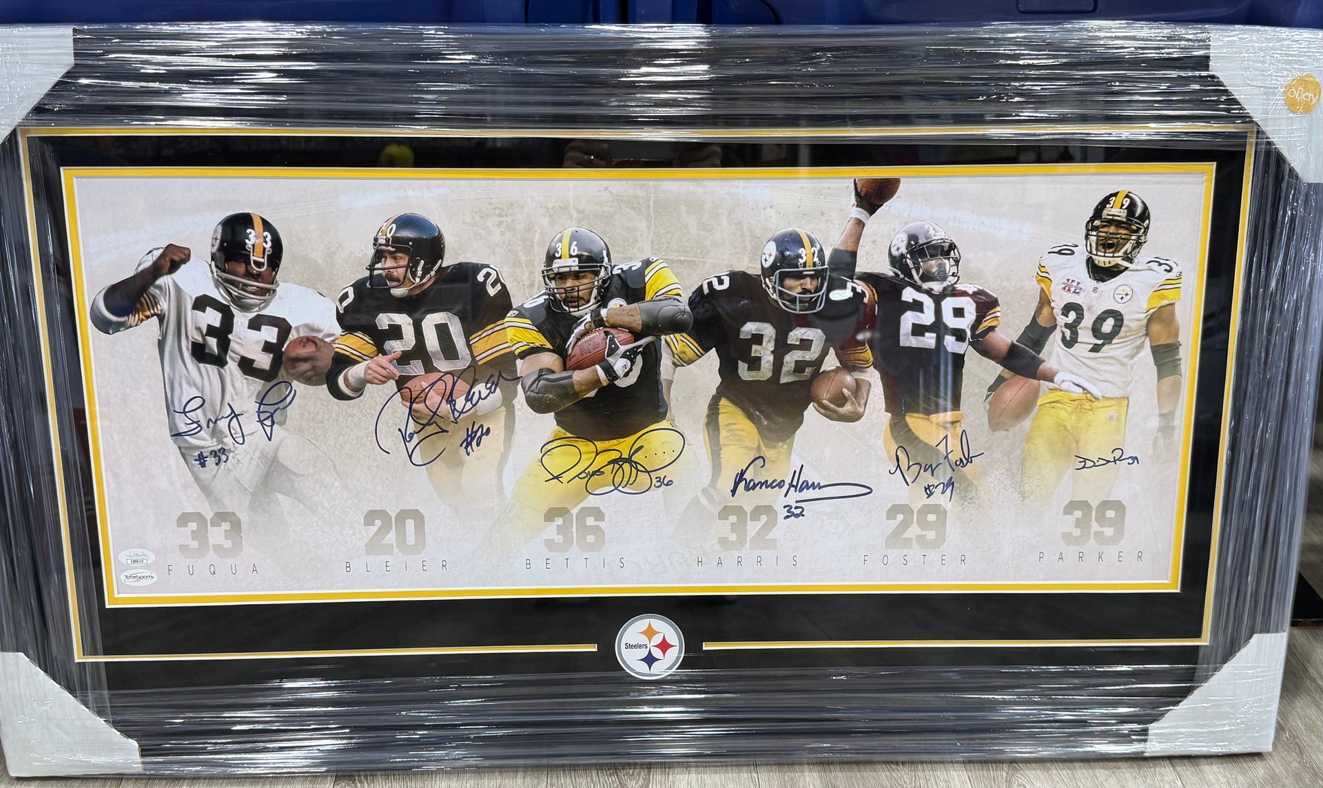 Pittsburgh Steelers RB Signed Photo Legacy Franco Harris/John Fuqua/Barry Foster