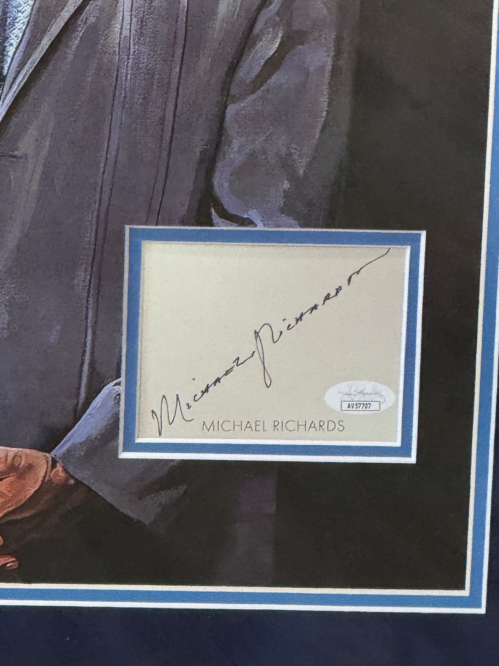 Michael Richards Signed Cut Signature Framed Photo Collage Seinfeld JSA