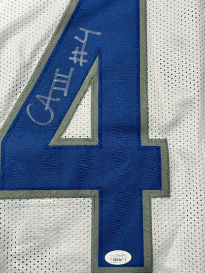 CALVIN AUSTIN III SIGNED AUTOGRAPHED MEMPHIS TIGERS #4 White JERSEY JSA Short