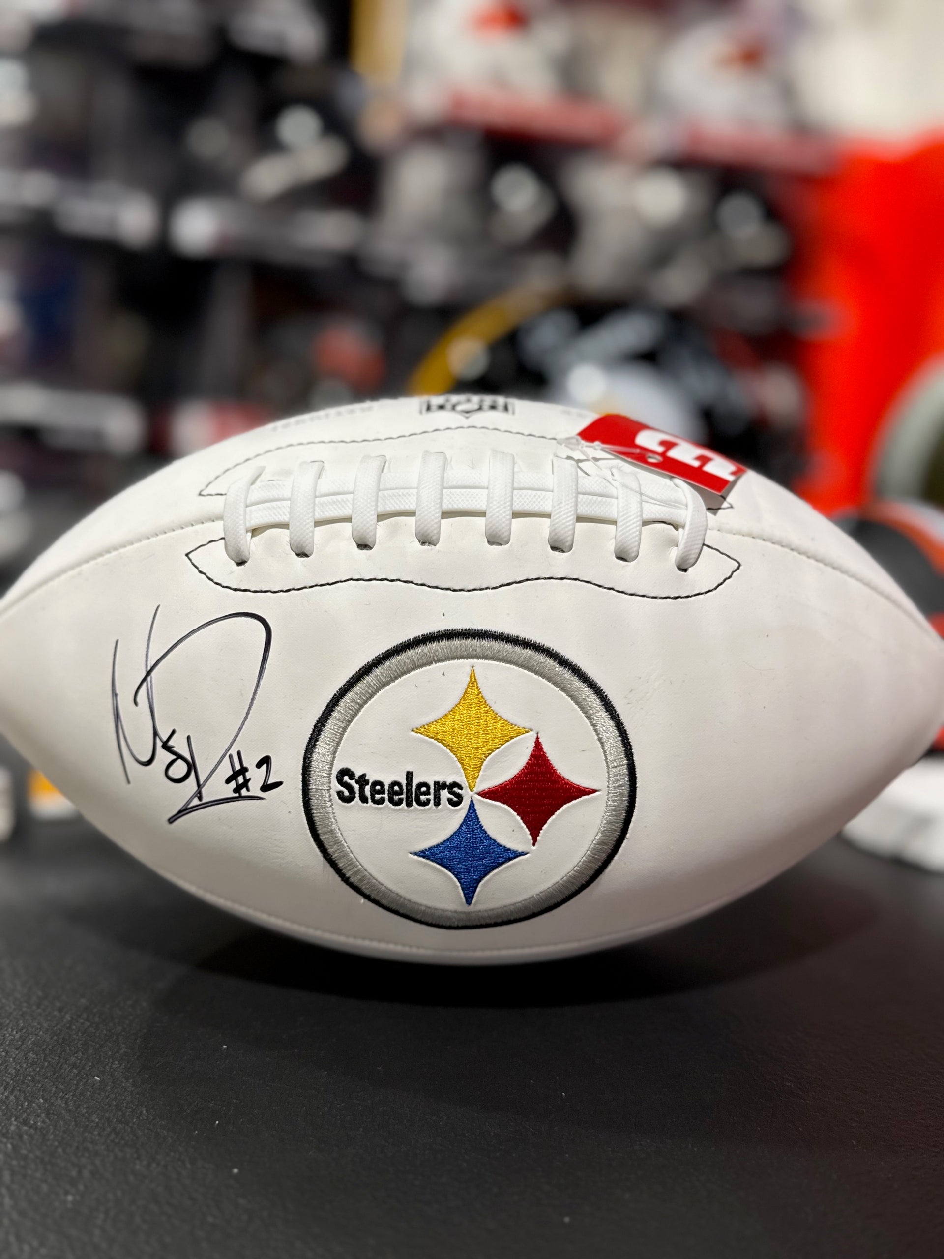 Mason Rudolph Autographed Football Pittsburgh Steelers JSA