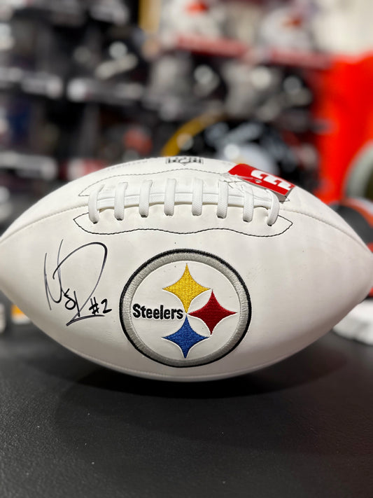 Mason Rudolph Autographed Football Pittsburgh Steelers JSA