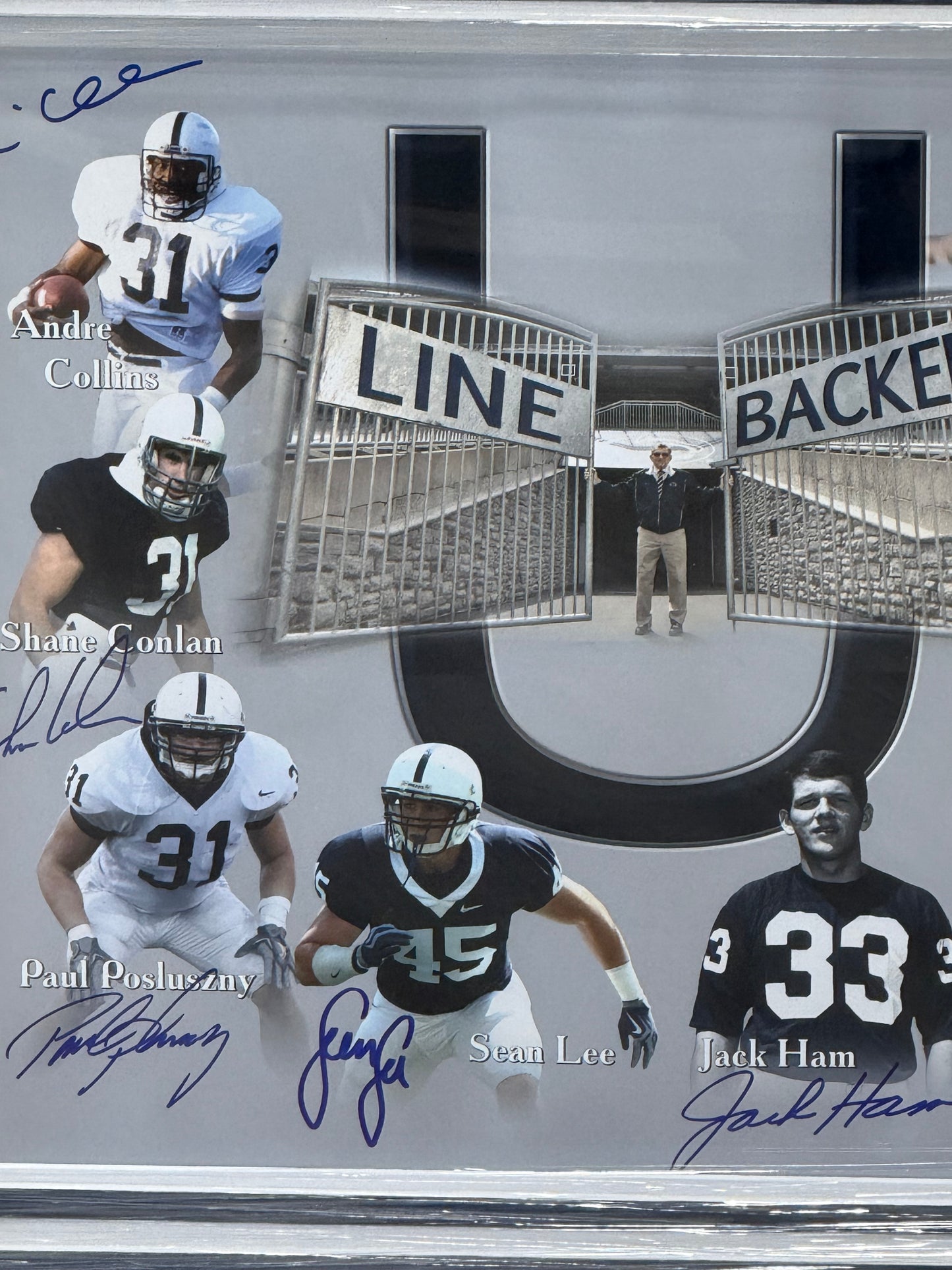Penn State Linebacker U Autographed 16x20 Photo 8 Signature JSA authentication