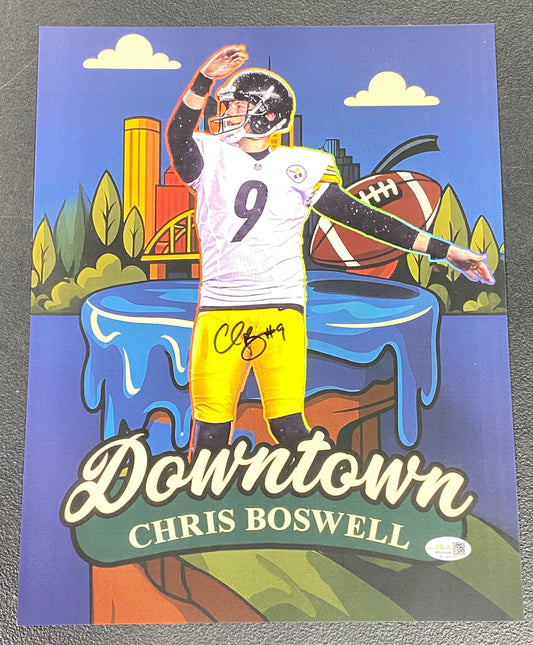 Chris Boswell signed 11x14 JSA Downtown