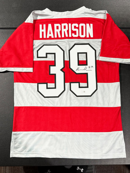 Malik Harrison Certified Signed/Autographed custom Buckeye Jersey Jsa Red/Gray