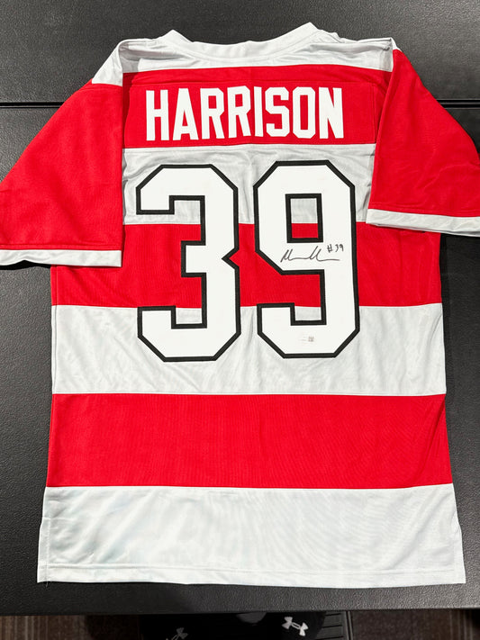 Malik Harrison Certified Signed/Autographed custom Buckeye Jersey Jsa Red/Gray