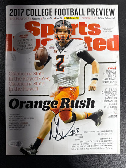 Sports Illustrated Aug 2017 College Football Preview Mason Rudolph Signed Jsa