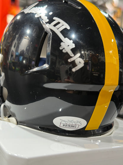 CALVIN AUSTIN III Pittsburgh Steelers SIGNED Mini HELMET JSA Long