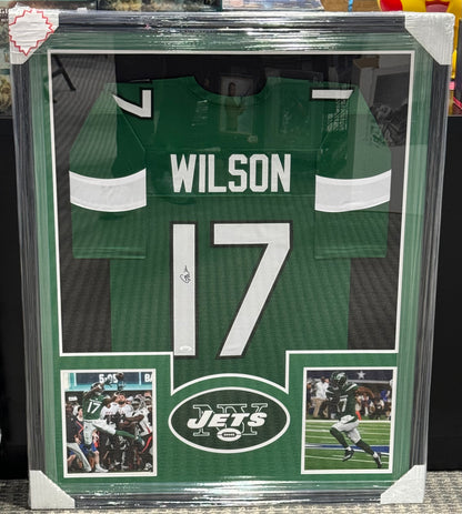 Garrett Wilson Signed Green Custom New York Jets Jersey JSA