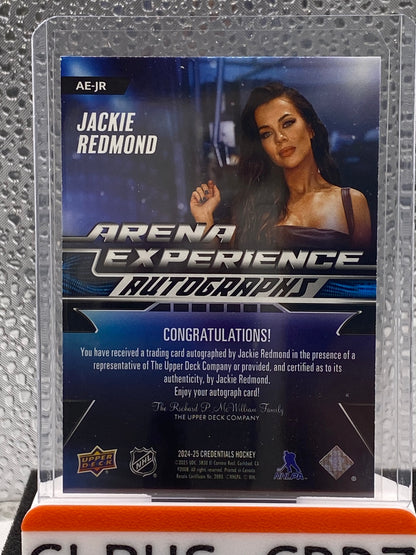 2024-25 UD Credentials - JACKIE REDMOND - Arena Experience - On Card Auto