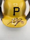 Rafael Flores Jr. Signed Pittsburgh Pirates Mini Replica Yellow Helmet JSA 302