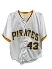 Rafael Flores Jr Signed Custom White Jersey Pittsburgh Pirates JSA Size L