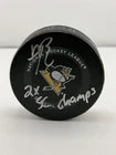 Bryan Rust Signed And Inscribed Pittsburgh Penguins Puck JSA