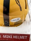 Derrick Harmon Signed Yellow Pittsburgh Steelers Mini Helmet JSA 587
