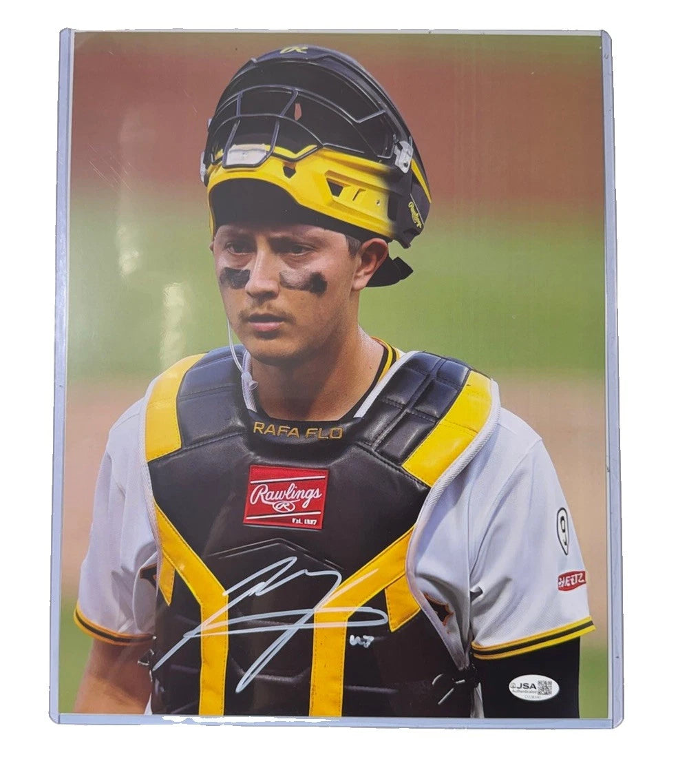 Rafael Flores Jr. Signed 11x14 Head Shot White Pittsburgh Pirates JSA