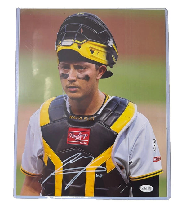 Rafael Flores Jr. Signed 11x14 Head Shot White Pittsburgh Pirates JSA