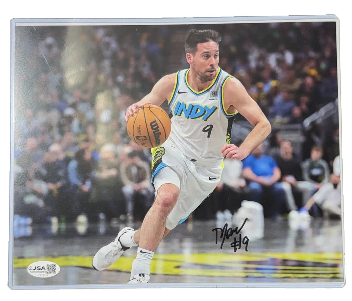 TJ McConnell Signed 8x10 Indiana Pacers City Edition Photo JSA