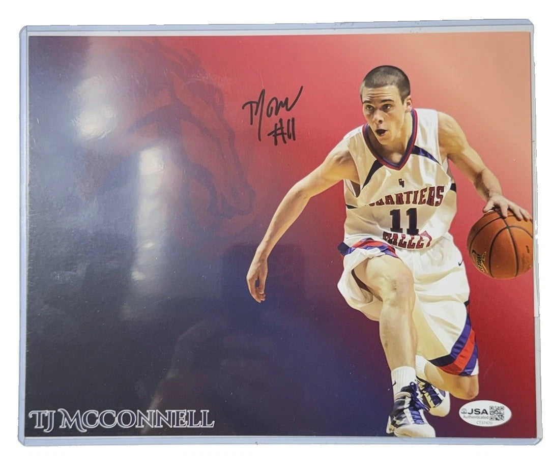 TJ McConnell Signed 8x10 Chartiers Valley Photo JSA