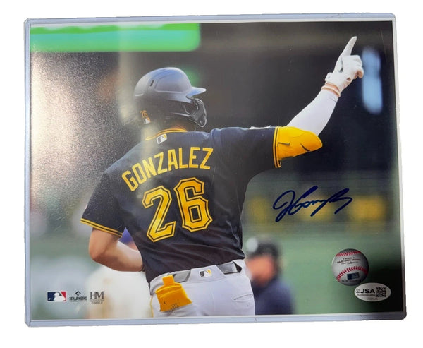 Jacob Gonzalez Signed 8x10 Pittsburgh Pirates Pointing Photo JSA
