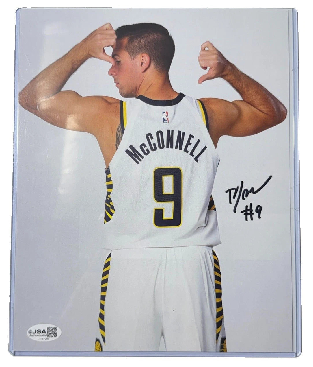 TJ McConnell Signed 8x10 Indiana Pacers Photo JSA