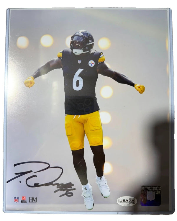 Patrick Queen Signed 8x10 Photo Pittsburgh Steelers Hype JSA 558