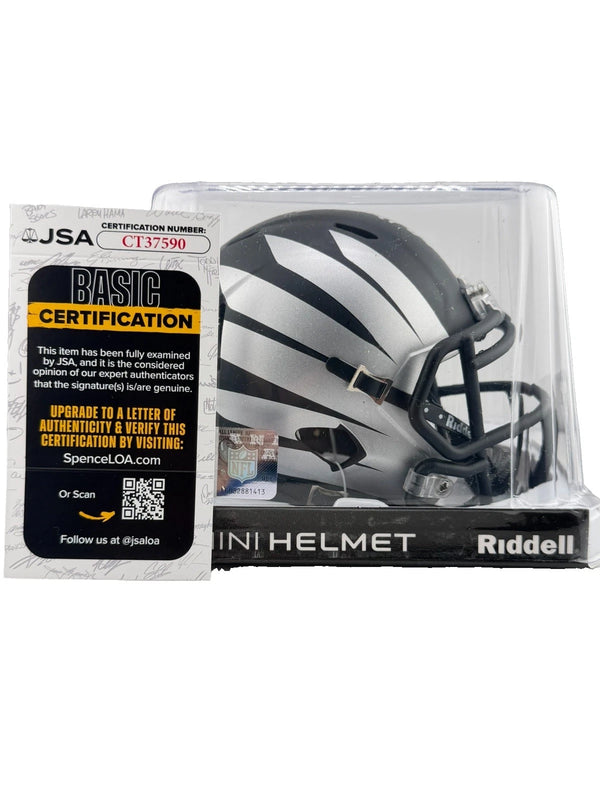 Derrick Harmon Signed Oregon Ducks Mini Helmet JSA 590