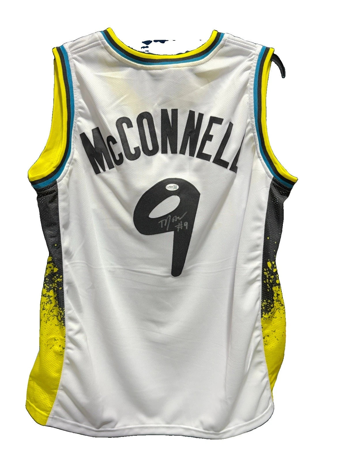 TJ McConnell Signed City Edition White Indiana Pacers Custom Jersey JSA Size XL