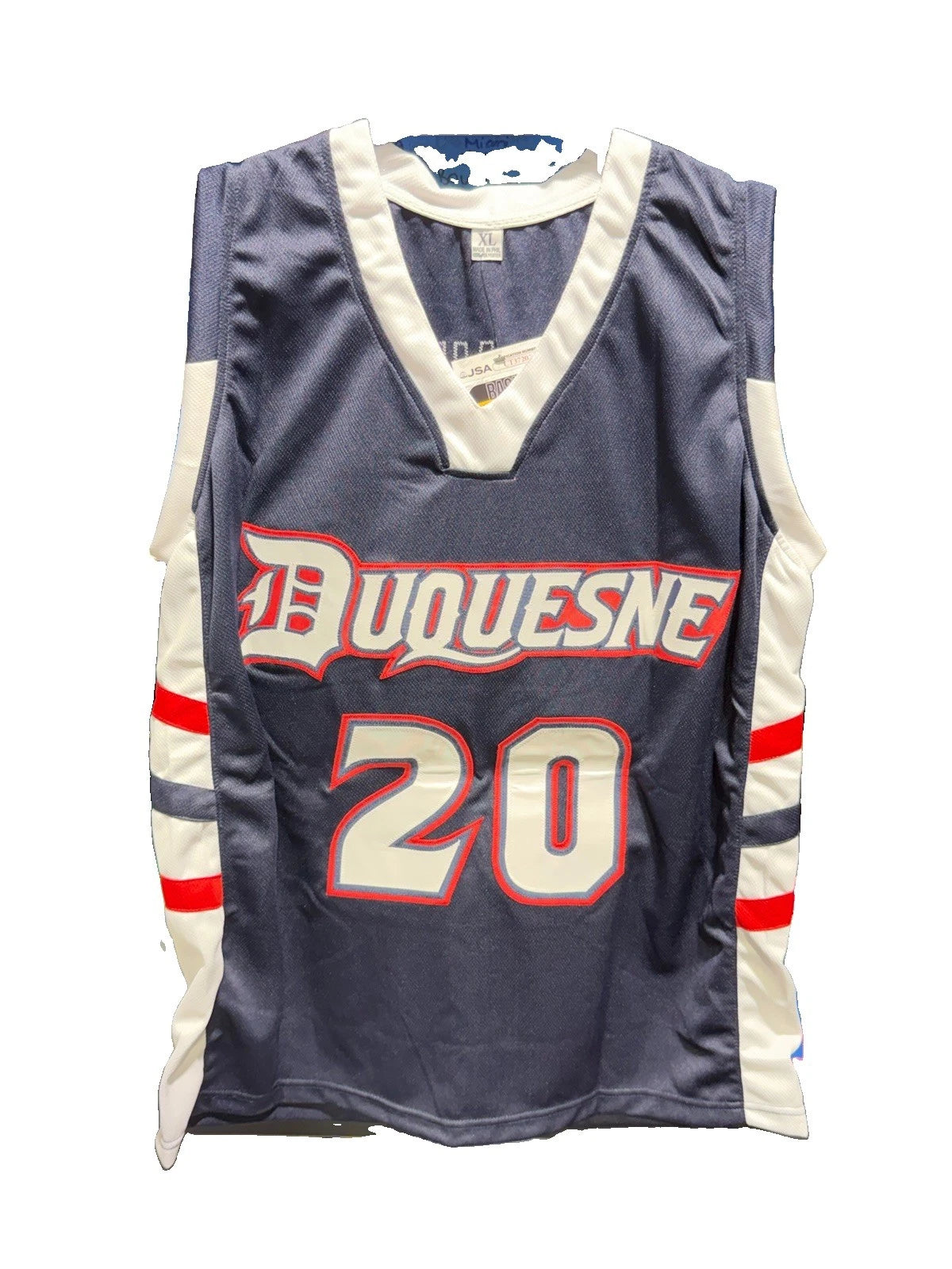 TJ McConnell Signed Navy Duquesne Custom Jersey JSA Size XL