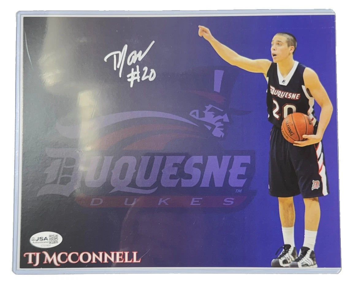 TJ McConnell Signed 8x10 Duquesne Photo JSA