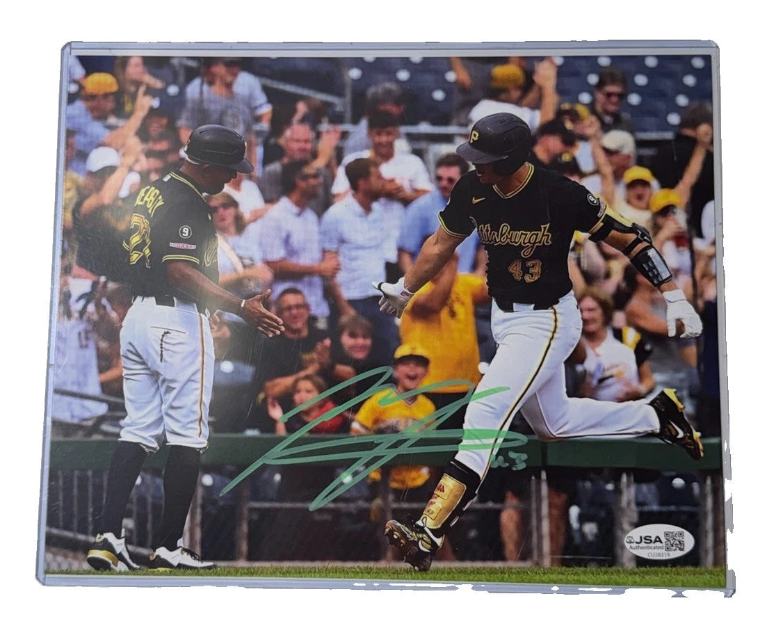 Rafael Flores Jr. Signed 8x10 Running Photo Pittsburgh Pirates JSA