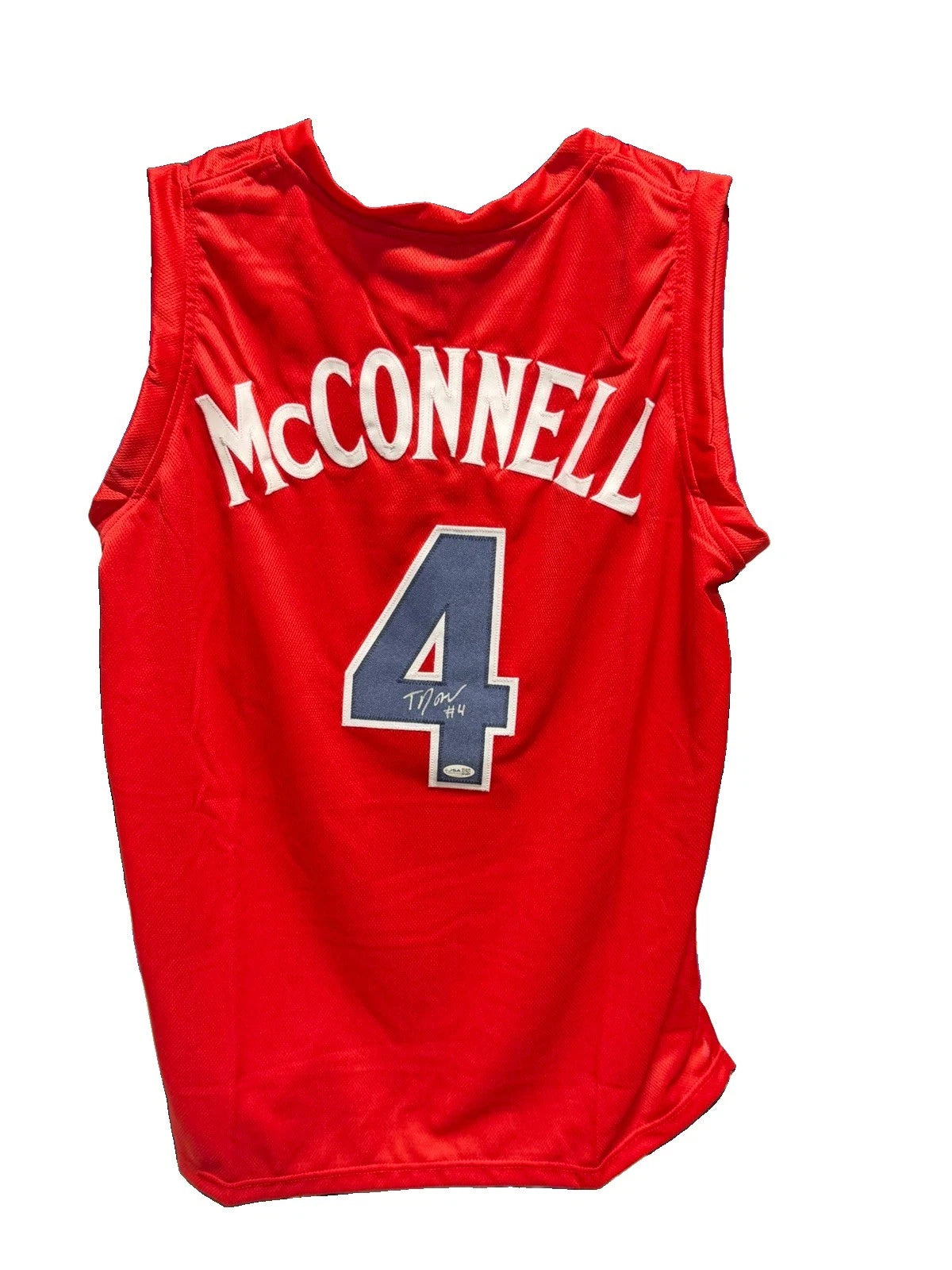 TJ McConnell Signed Red Arizona Custom Jersey JSA Size XL