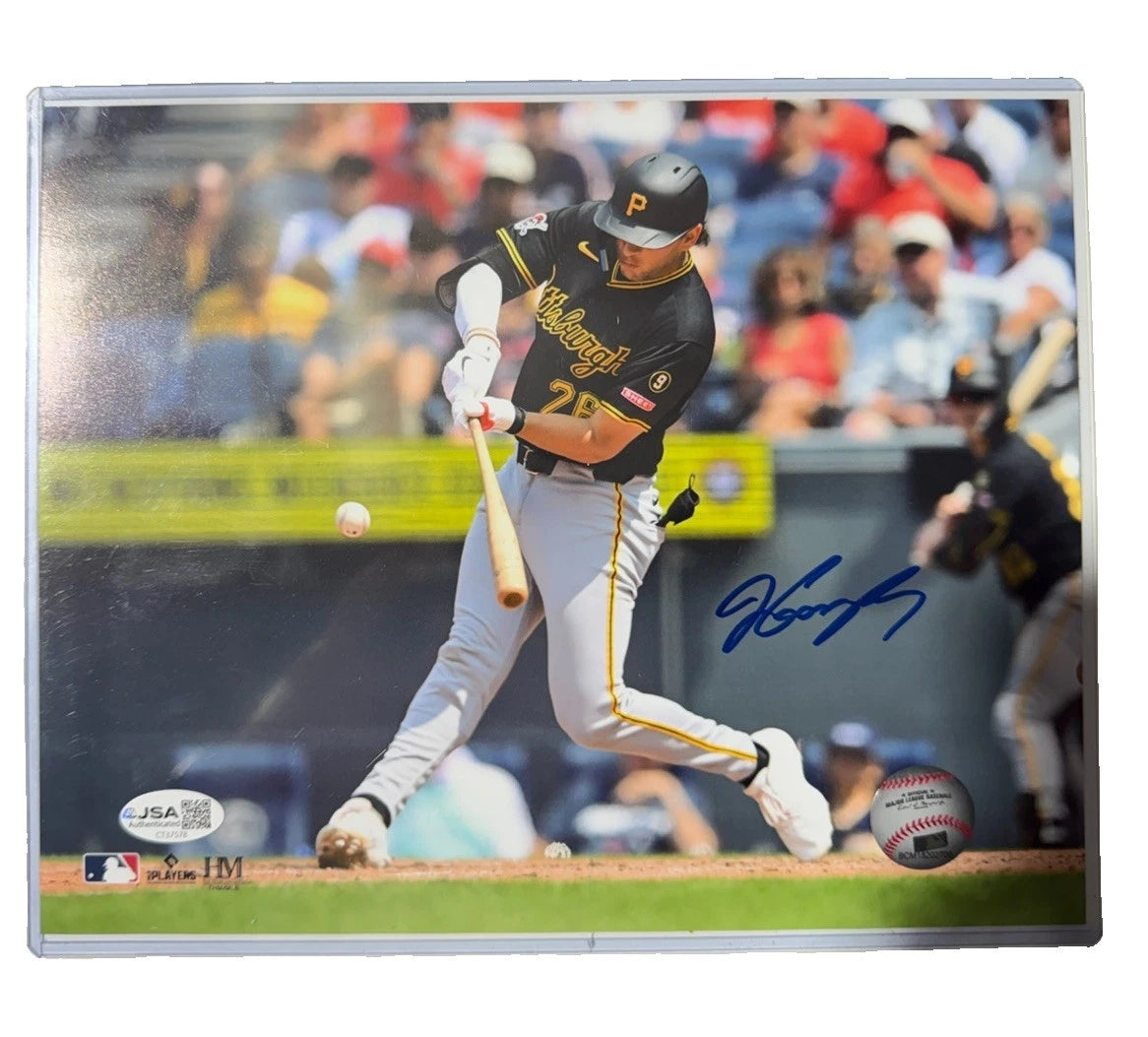 Jacob Gonzalez Signed 8x10 Pittsburgh Pirates Batting Photo JSA