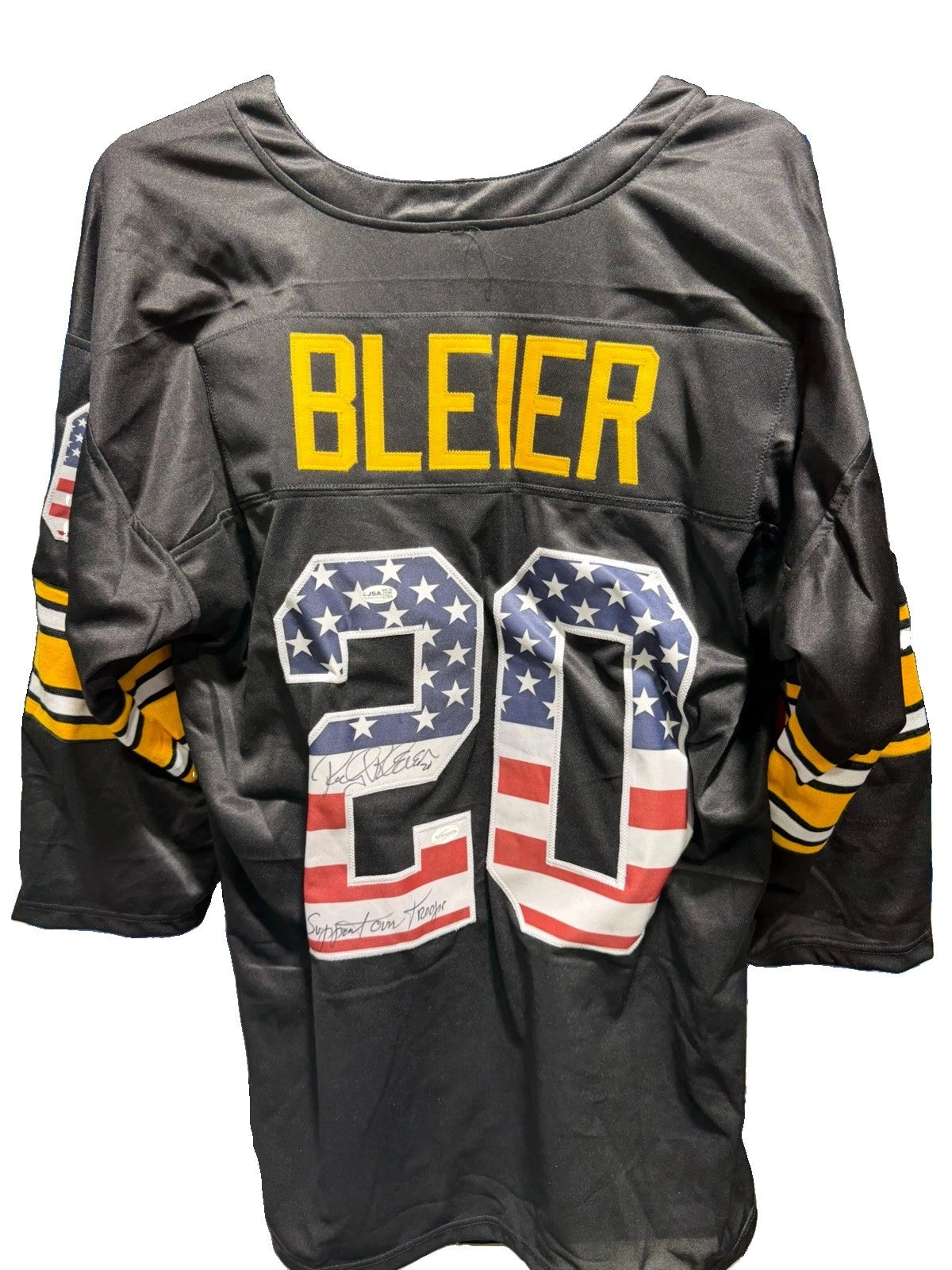 Rocky Bleier Signed And Inscribed Custom Pittsburgh Steelers Jersey JSA XL