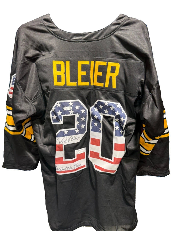 Rocky Bleier Signed And Inscribed Custom Pittsburgh Steelers Jersey JSA XL