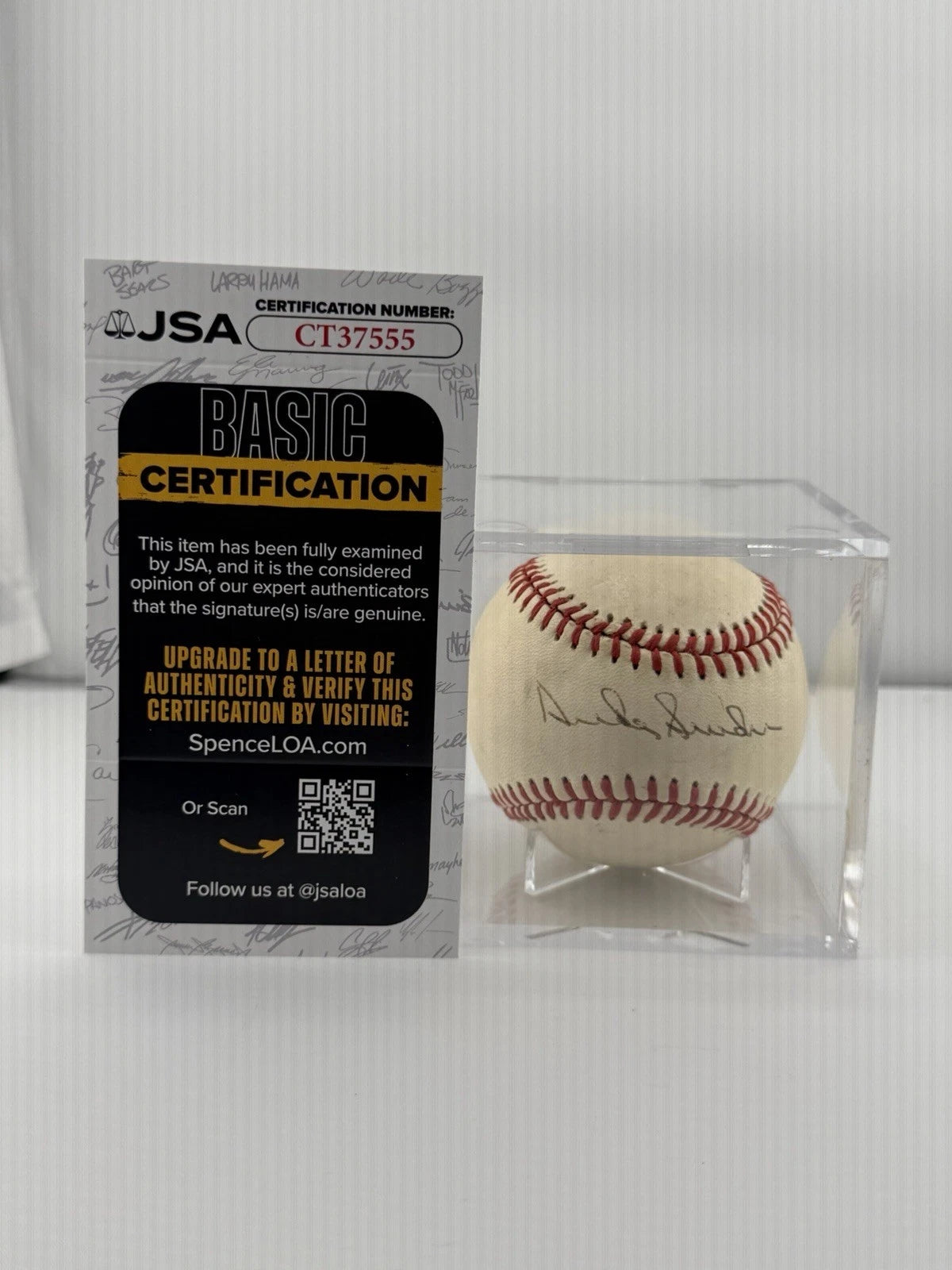 Duke Snider Signed Baseball Brooklyn Dodgers JSA 555