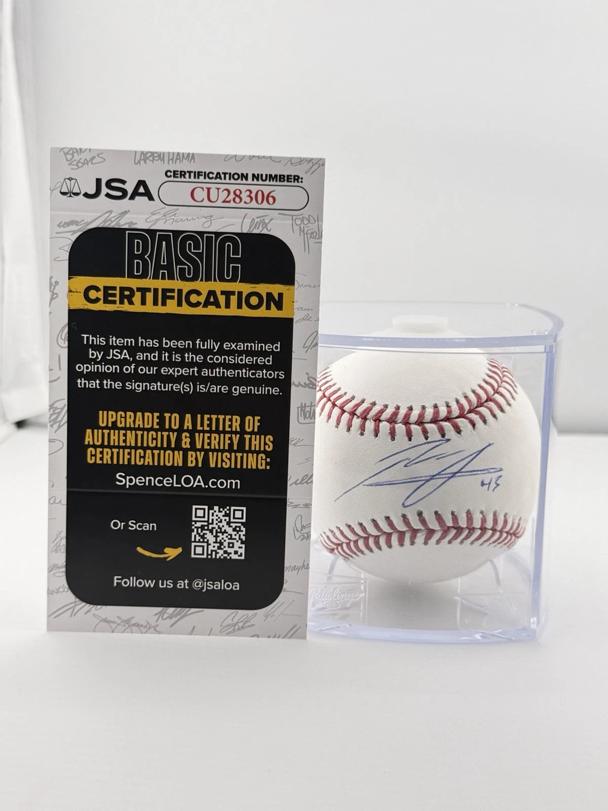 Rafael Flores Jr. Signed Baseball Pittsburgh Pirates JSA 306