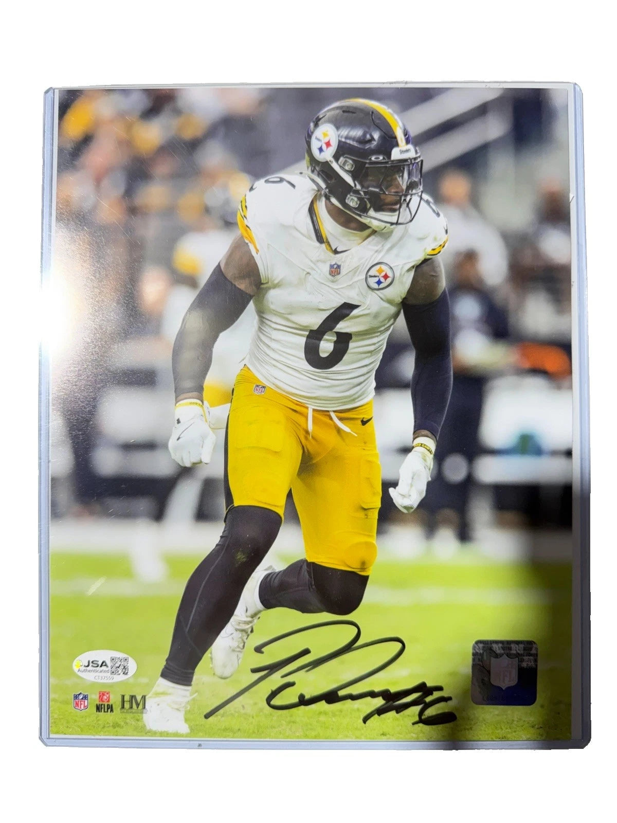 Patrick Queen Signed 8x10 Photo Pittsburgh Steelers JSA 559