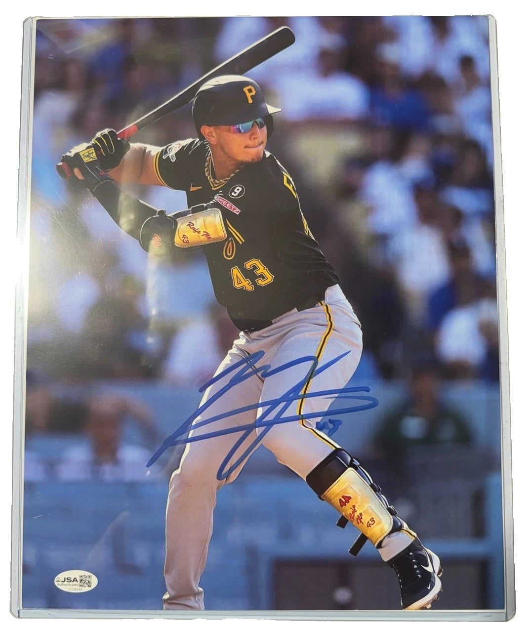 Rafael Flores Jr. Signed 11x14 Batting Photo Pittsburgh Pirates JSA