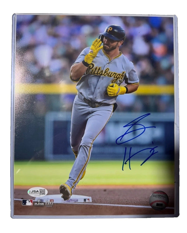 Spencer Horwitz Signed 8x10 Photo Pittsburgh Pirates Rounding Bases JSA