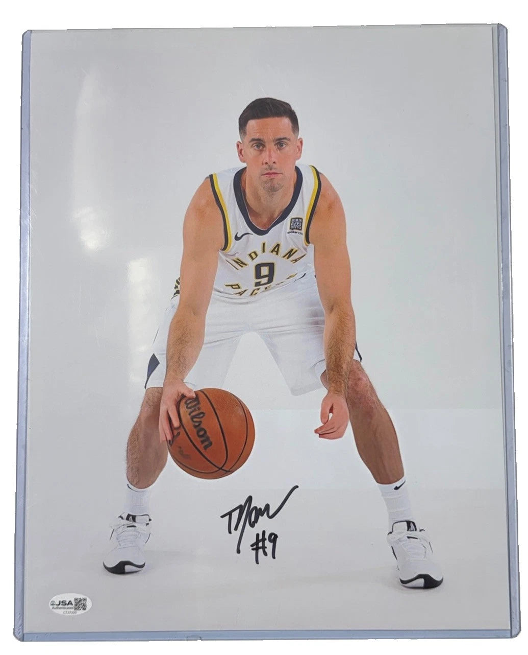 TJ McConnell Signed 11x14 Indiana Pacers Photo JSA