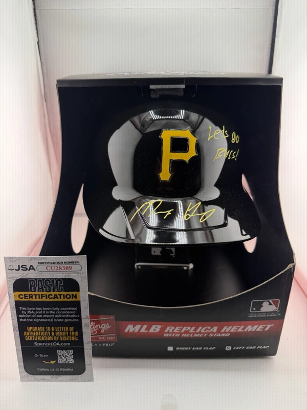 Murf Gray Signed MLB Pittsburgh Pirates Replica Helmet JSA 389