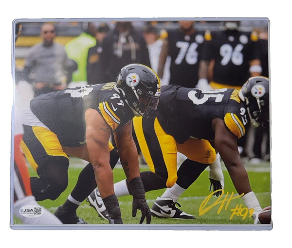 Derrick Harmon Signed 8x10 Set Photo Pittsburgh Steelers JSA