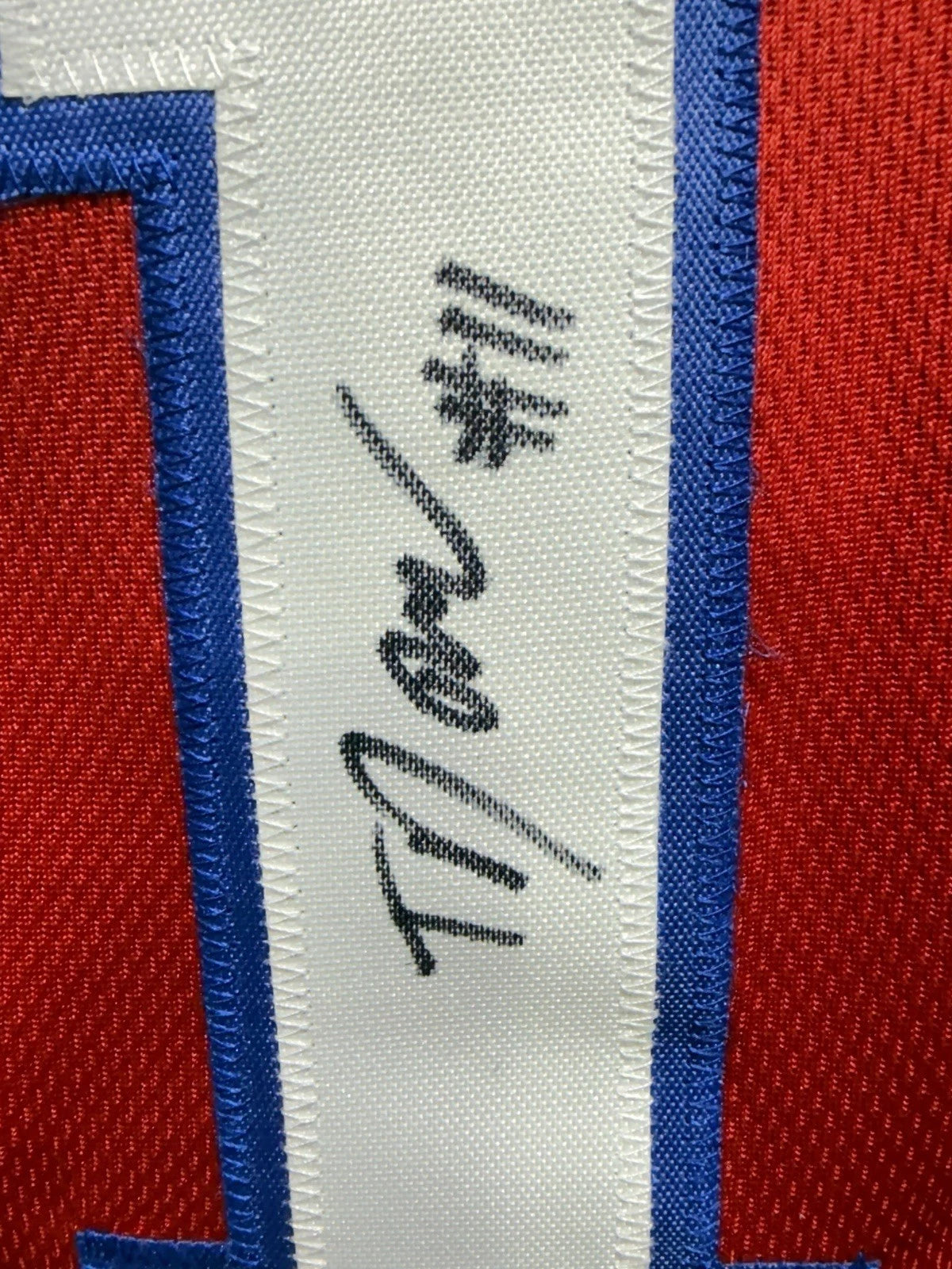 TJ McConnell Signed Red Chartiers Valley Custom Jersey JSA Size XL