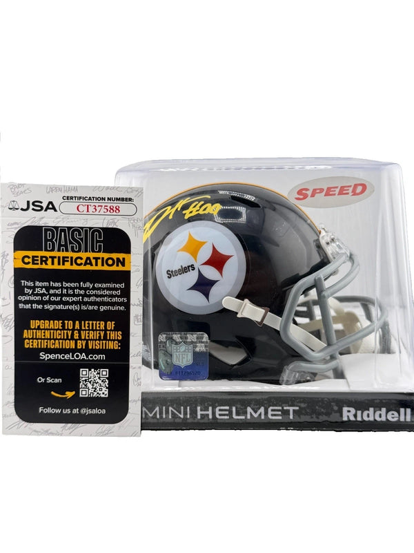 Derrick Harmon Signed Pittsburgh Steelers Mini Helmet JSA 588