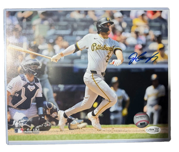 Jacob Gonzalez Signed 8x10 Pittsburgh Pirates Hitting Photo JSA
